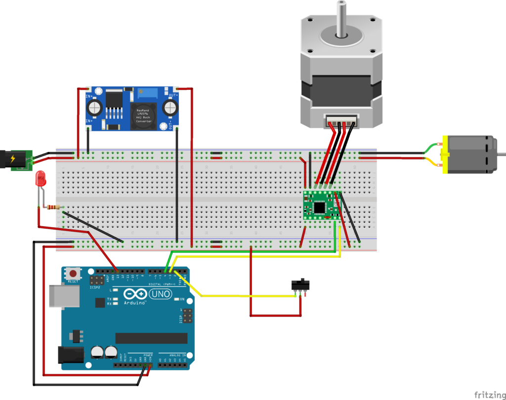 Automatic Wire Cutting - DC Motor based: Circuit Diagram