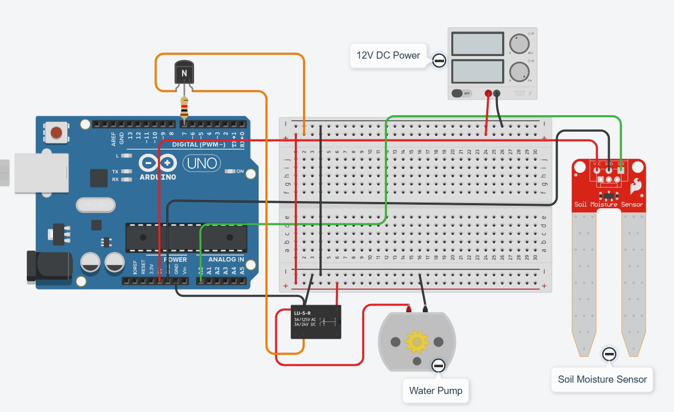 Arduino-Based Soil Moisture Sensor circuit